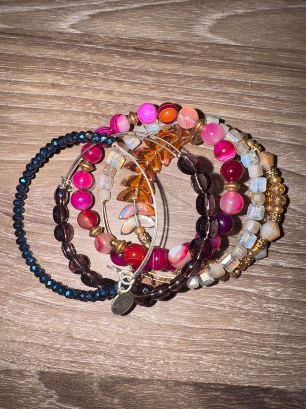 Alex & Ani Beaded Bracelets (5 total)